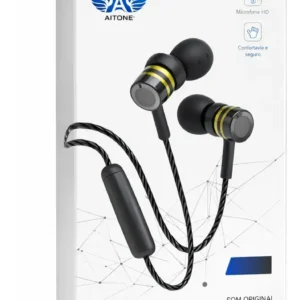 Fone de Ouvido com Fio AITONE Extra Bass AL-E16 com Mic