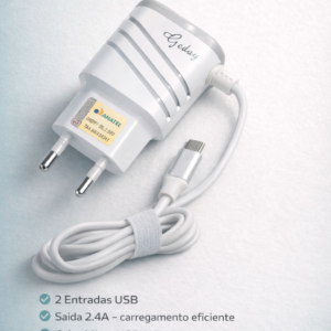 Carregador V8 com Cabo Micro USB